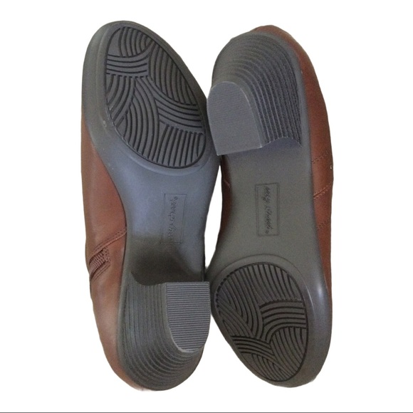 Easy Street Peep Toe Side Zip Brown Booties 7.5W - Picture 6 of 10